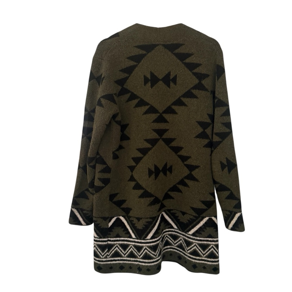Frye Women's The Cozy Cardigan, Green (Burnt Olive Combo), Size S - Picture 3 of 11